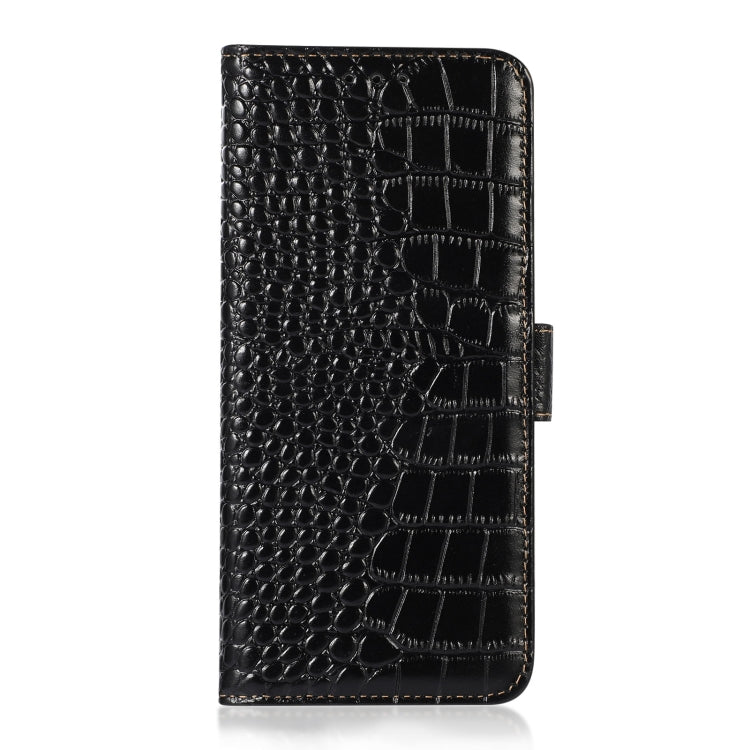 For Honor X6b Crocodile Top Layer Cowhide Leather Phone Case(Black) - Honor Cases by PMC TechLife | Online Shopping South Africa | PMC TechLife | Buy Now Pay Later Mobicred