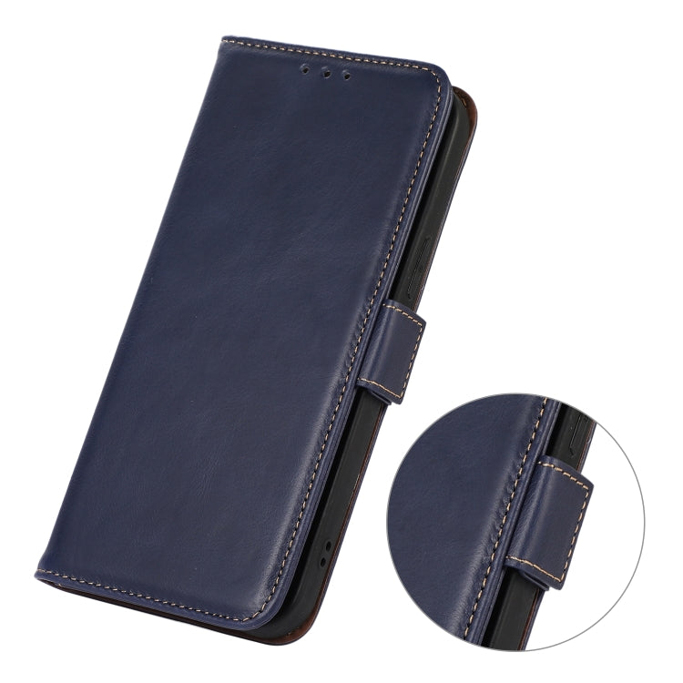 For Honor X6b Crazy Horse Top Layer Cowhide Leather Phone Case(Blue) - Honor Cases by PMC TechLife | Online Shopping South Africa | PMC TechLife | Buy Now Pay Later Mobicred