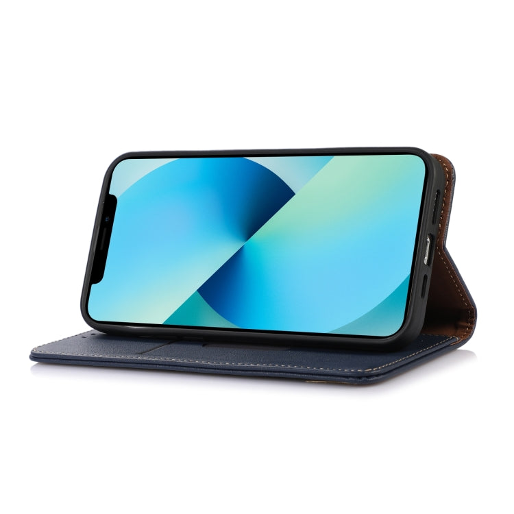 For Honor X6b KHAZNEH Nappa Top Layer Cowhide Leather Phone Case(Blue) - Honor Cases by PMC TechLife | Online Shopping South Africa | PMC TechLife | Buy Now Pay Later Mobicred