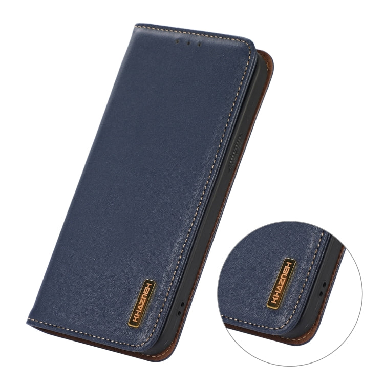 For Honor X6b KHAZNEH Nappa Top Layer Cowhide Leather Phone Case(Blue) - Honor Cases by PMC TechLife | Online Shopping South Africa | PMC TechLife | Buy Now Pay Later Mobicred