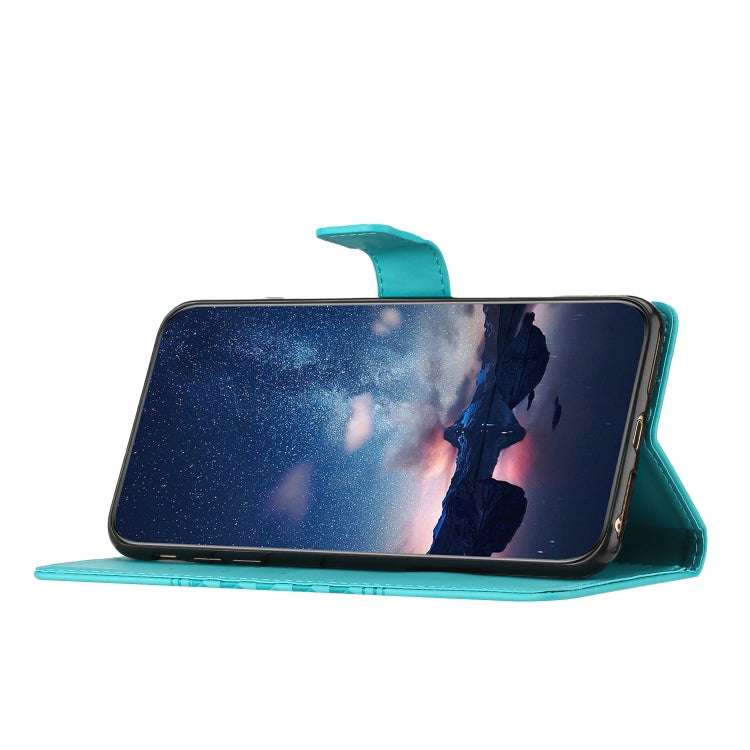 For iPhone 16 Diamond Embossed Skin Feel Leather Phone Case(Blue) - iPhone 16 Cases by PMC TechLife | Online Shopping South Africa | PMC TechLife | Buy Now Pay Later Mobicred
