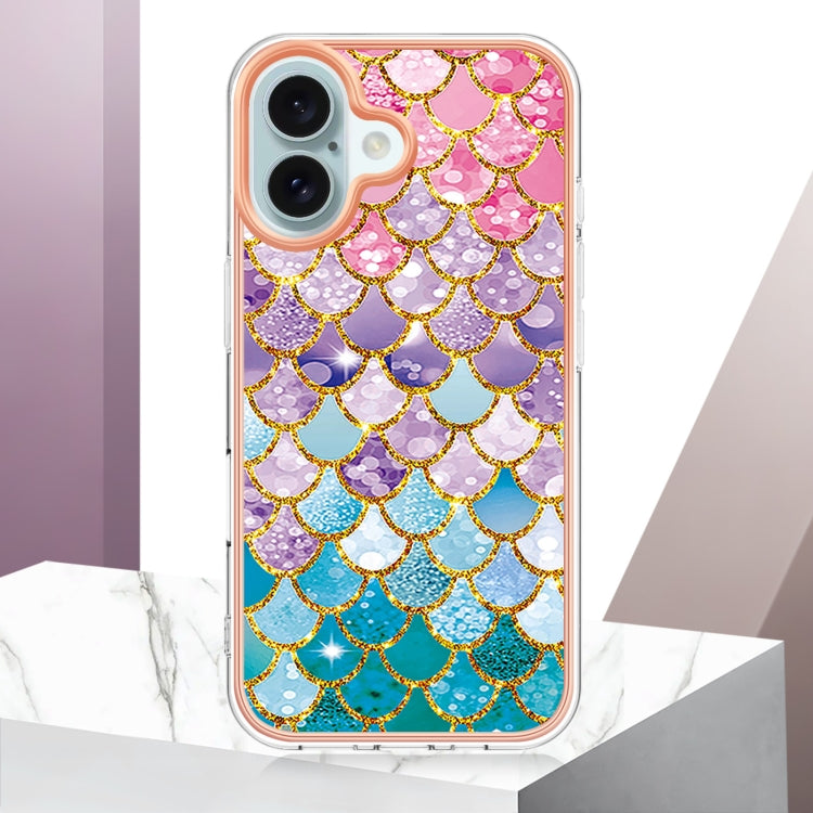 For iPhone 16 Electroplating Pattern IMD TPU Shockproof Case(Colorful Scales) - iPhone 16 Cases by PMC TechLife | Online Shopping South Africa | PMC TechLife | Buy Now Pay Later Mobicred