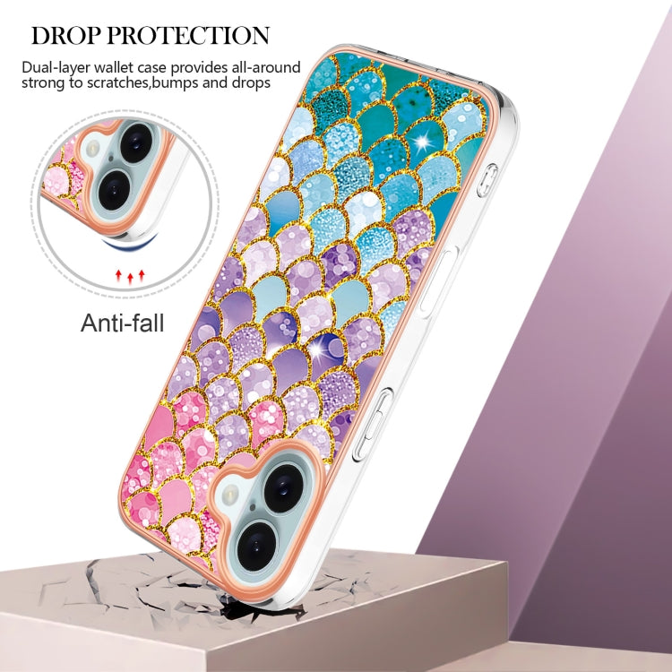 For iPhone 16 Electroplating Pattern IMD TPU Shockproof Case(Colorful Scales) - iPhone 16 Cases by PMC Jewellery | Online Shopping South Africa | PMC Jewellery | Buy Now Pay Later Mobicred