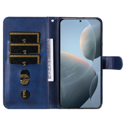 For Xiaomi Redmi K70 / K70 Pro Fashion Calf Texture Zipper Leather Phone Case(Blue) - K70 Pro Cases by PMC Jewellery | Online Shopping South Africa | PMC Jewellery | Buy Now Pay Later Mobicred