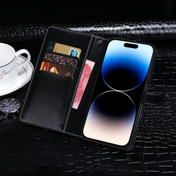 For Xiaomi Redmi Note 13 4G Global idewei Crocodile Texture Leather Phone Case(Grey) - Note 13 Cases by idewei | Online Shopping South Africa | PMC TechLife | Buy Now Pay Later Mobicred