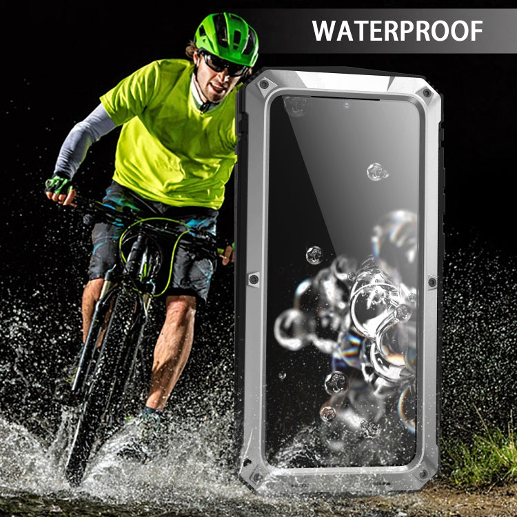 For Samsung Galaxy S20 Plus R-JUST Waterproof Shockproof Dustproof Metal + Silicone Protective Case(Silver) - Galaxy Phone Cases by R-JUST | Online Shopping South Africa | PMC Jewellery