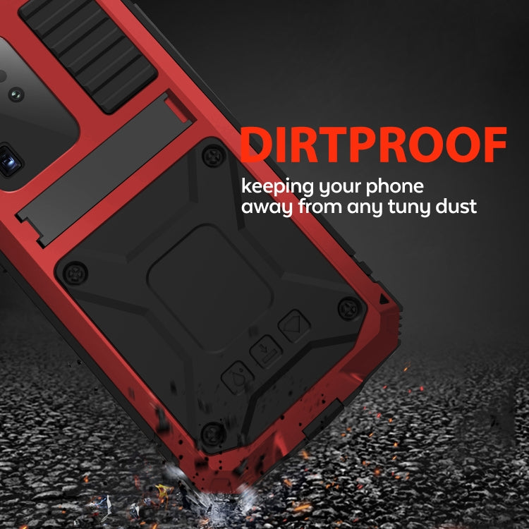 For Samsung Galaxy S20 Ultra R-JUST Waterproof Shockproof Dustproof Metal + Silicone Protective Case(Red) - Galaxy Phone Cases by R-JUST | Online Shopping South Africa | PMC Jewellery