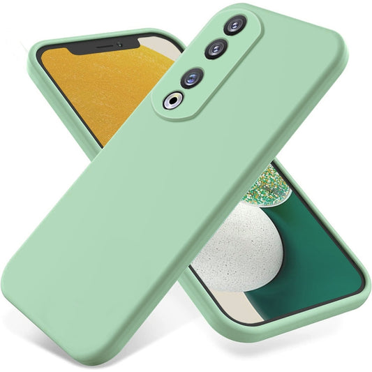 For Honor 90 Pro Pure Color Liquid Silicone Shockproof Phone Case(Green) - Honor Cases by PMC Jewellery | Online Shopping South Africa | PMC Jewellery | Buy Now Pay Later Mobicred