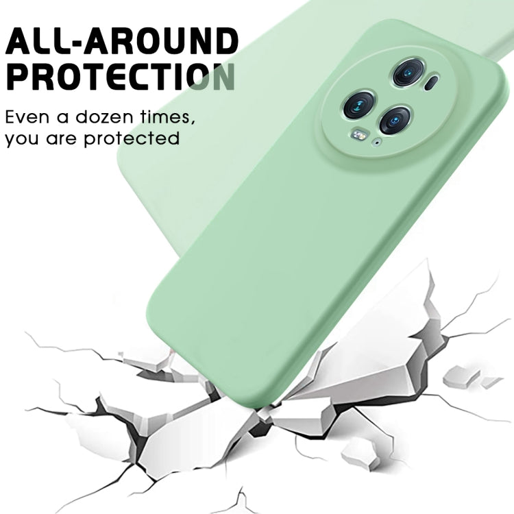 For Honor Magic5 Pro Pure Color Liquid Silicone Shockproof Phone Case(Green) - Honor Cases by PMC Jewellery | Online Shopping South Africa | PMC Jewellery | Buy Now Pay Later Mobicred