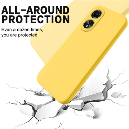 For Honor X5 Plus Pure Color Liquid Silicone Shockproof Phone Case(Yellow) - Honor Cases by PMC Jewellery | Online Shopping South Africa | PMC Jewellery | Buy Now Pay Later Mobicred