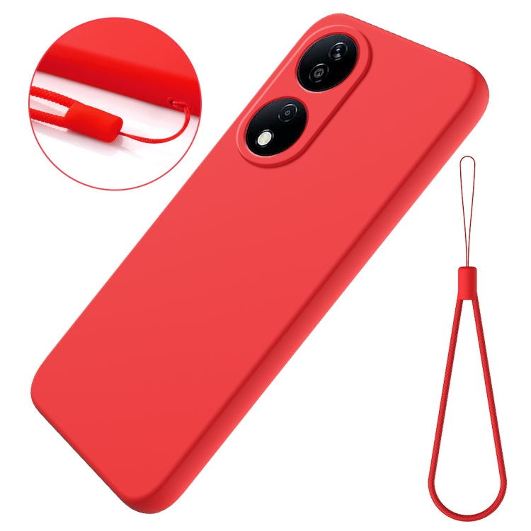 For Honor 90 Smart Solid Color Liquid Silicone Dropproof Full Coverage Phone Case(Red) - Honor Cases by PMC TechLife | Online Shopping South Africa | PMC TechLife | Buy Now Pay Later Mobicred