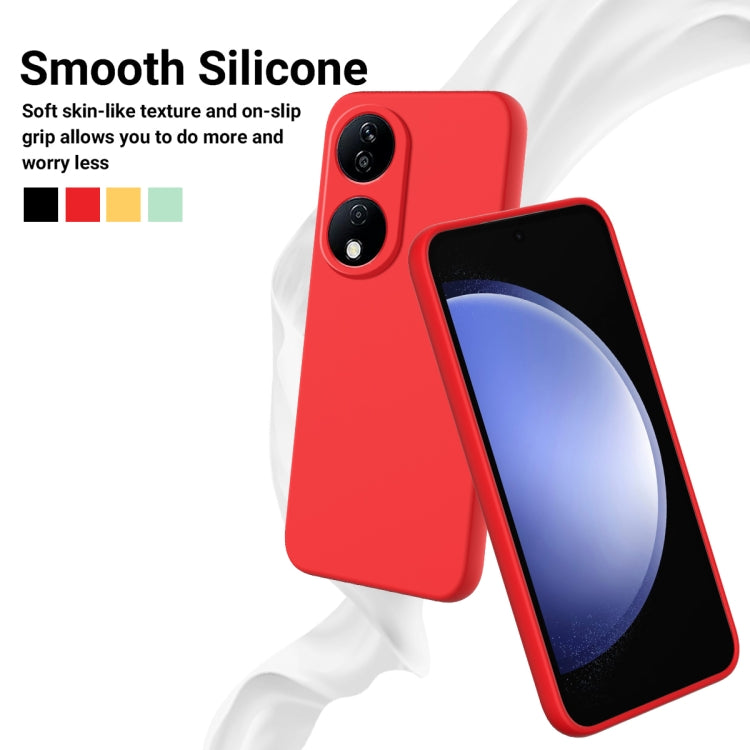 For Honor 90 Smart Solid Color Liquid Silicone Dropproof Full Coverage Phone Case(Red) - Honor Cases by PMC TechLife | Online Shopping South Africa | PMC TechLife | Buy Now Pay Later Mobicred