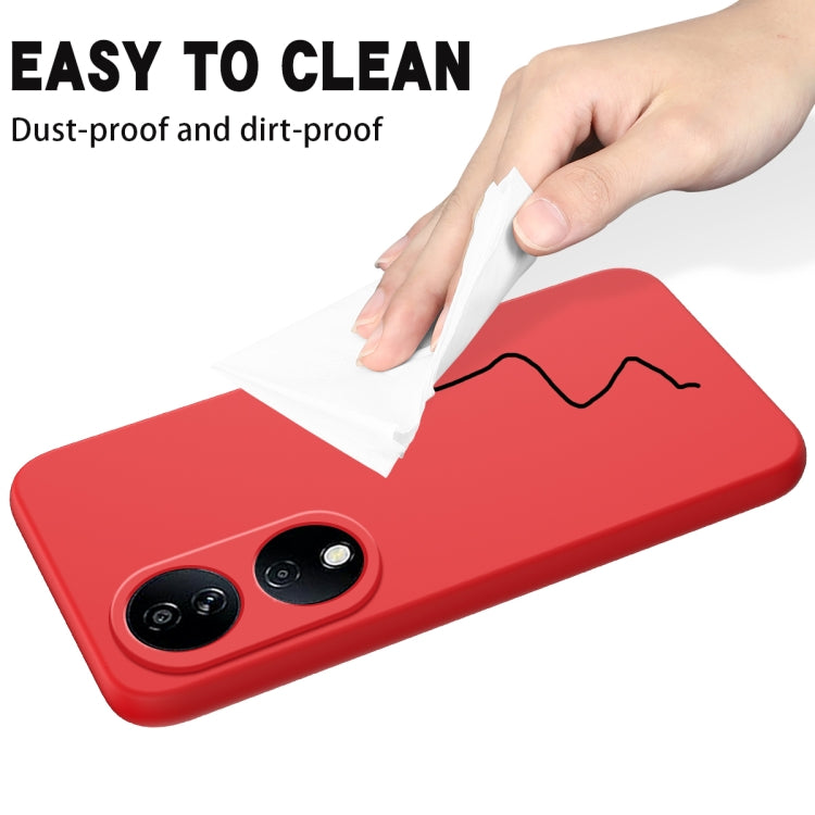 For Honor 90 Smart Solid Color Liquid Silicone Dropproof Full Coverage Phone Case(Red) - Honor Cases by PMC TechLife | Online Shopping South Africa | PMC TechLife | Buy Now Pay Later Mobicred