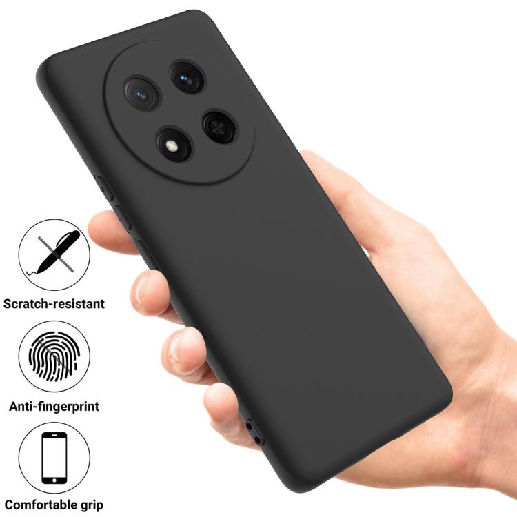 For Honor Magic7 Lite Solid Color Liquid Silicone Dropproof Full Coverage Phone Case(Black) - free shipping - PMC TechLife - Order now!