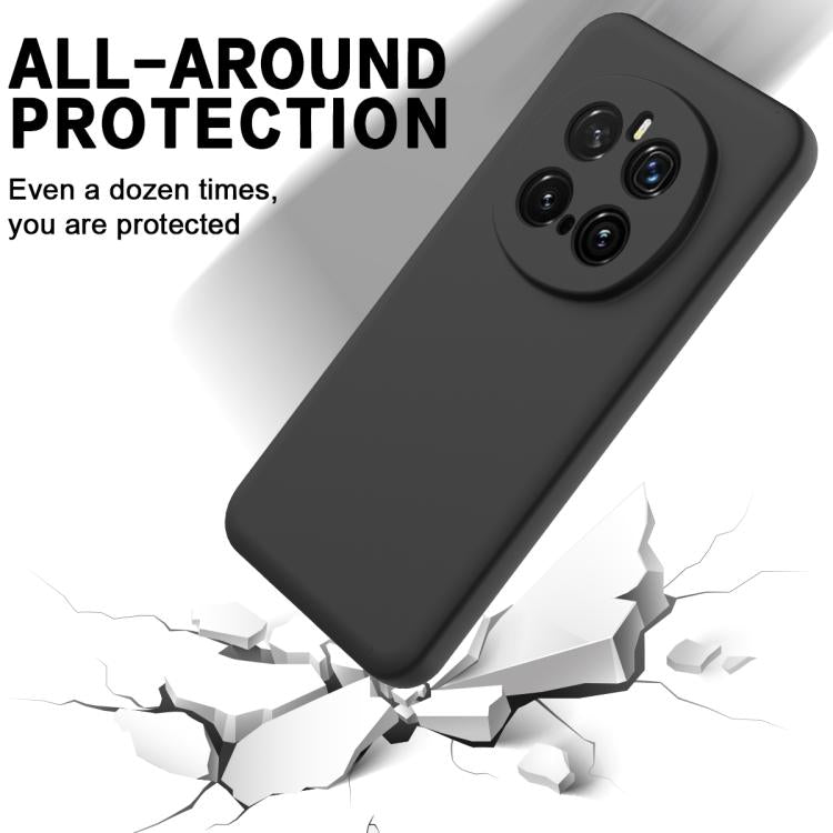 For Honor Magic7 Pro Solid Color Liquid Silicone Dropproof Full Coverage Phone Case(Black) - free shipping - PMC TechLife - Order now!