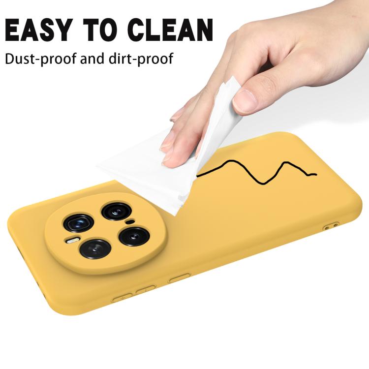 For Honor Magic7 Pro Solid Color Liquid Silicone Dropproof Full Coverage Phone Case(Yellow) - free shipping - PMC TechLife - Order now!