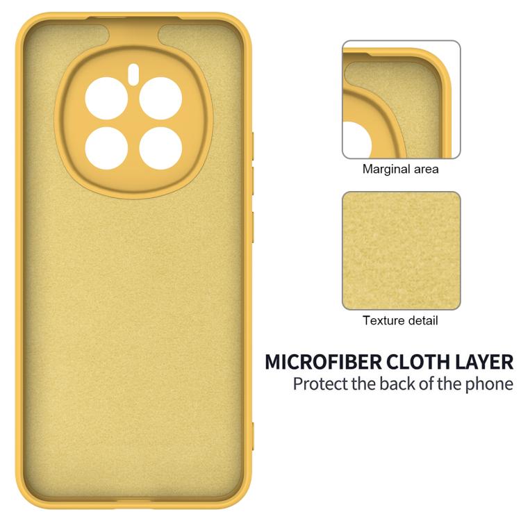 For Honor Magic7 Solid Color Liquid Silicone Dropproof Full Coverage Phone Case(Yellow) - free shipping - PMC TechLife - Order now!