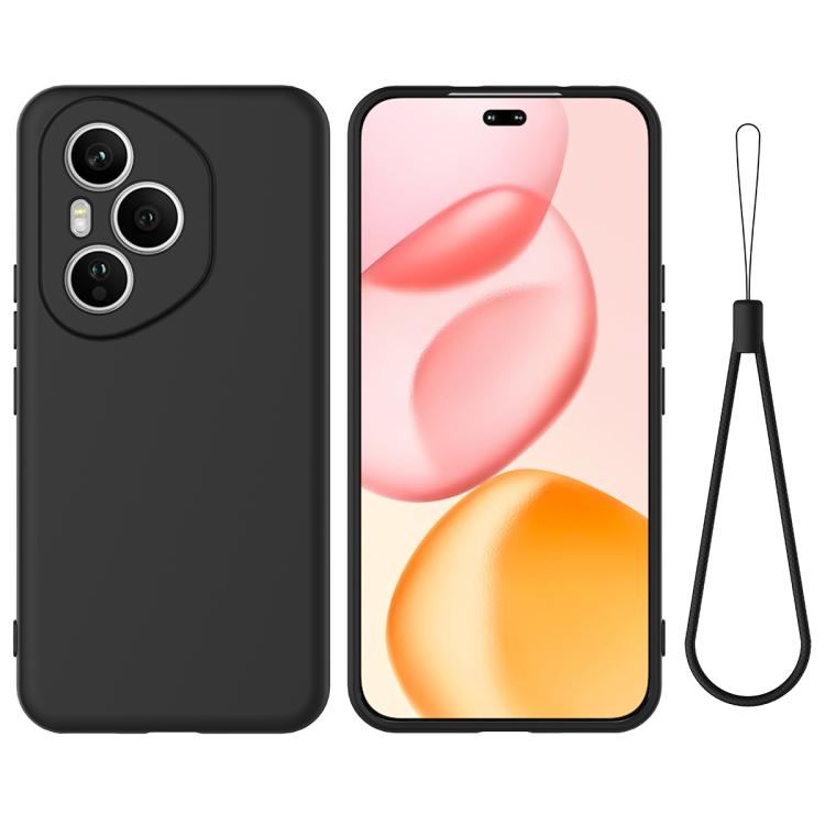 For Honor 400 Pro Global 160.8mm Solid Color Liquid Silicone Dropproof Full Coverage Phone Case(Black) - free shipping - PMC TechLife - Order now!