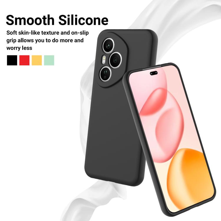 For Honor 400 Pro Global 160.8mm Solid Color Liquid Silicone Dropproof Full Coverage Phone Case(Black) - free shipping - PMC TechLife - Order now!
