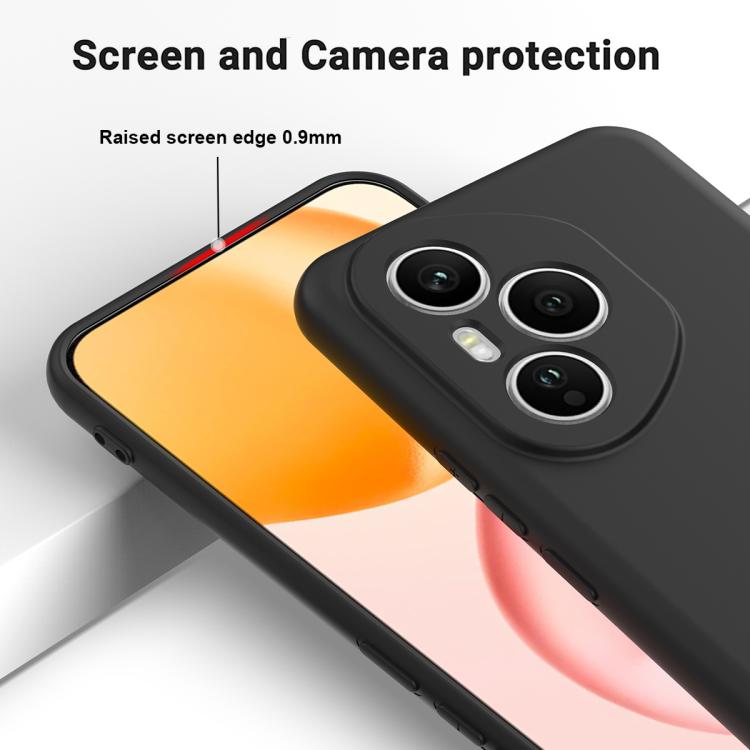 For Honor 400 Pro Global 160.8mm Solid Color Liquid Silicone Dropproof Full Coverage Phone Case(Black) - free shipping - PMC TechLife - Order now!