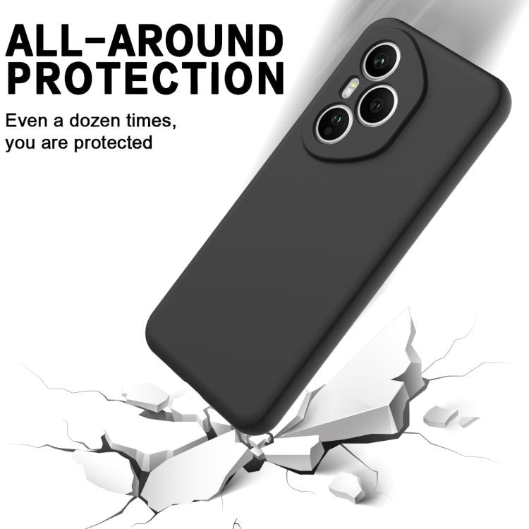 For Honor 400 Pro Global 160.8mm Solid Color Liquid Silicone Dropproof Full Coverage Phone Case(Black) - free shipping - PMC TechLife - Order now!