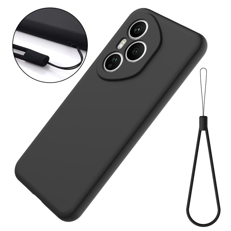 For Honor 400 Pro Global 160.8mm Solid Color Liquid Silicone Dropproof Full Coverage Phone Case(Black) - free shipping - PMC TechLife - Order now!