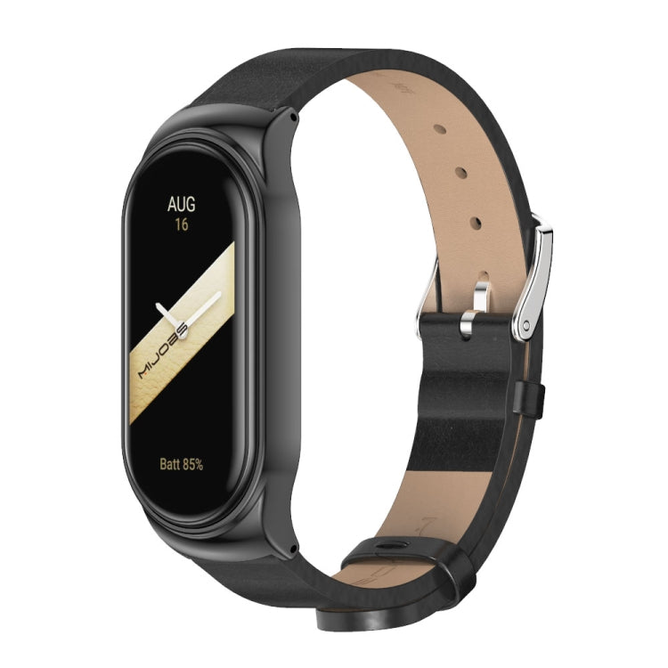 For Xiaomi Mi Band 8 Mijobs CS Case Microfiber PU Leather Watch Band(Black) - free shipping - PMc TechLife - Order now!