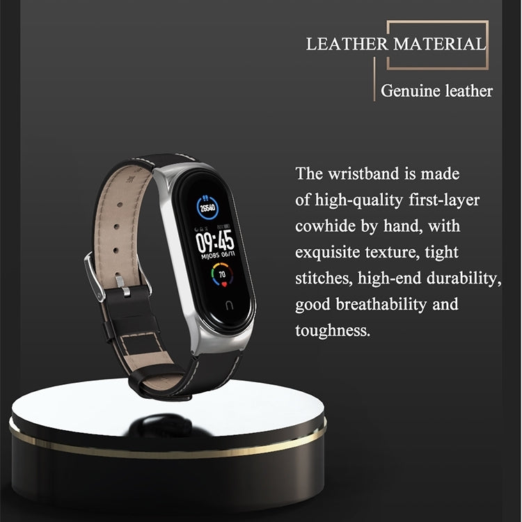 For Xiaomi Mi Band 8 Mijobs CS Case Microfiber PU Leather Watch Band(Blue Silver) - free shipping - PMc TechLife - Order now!