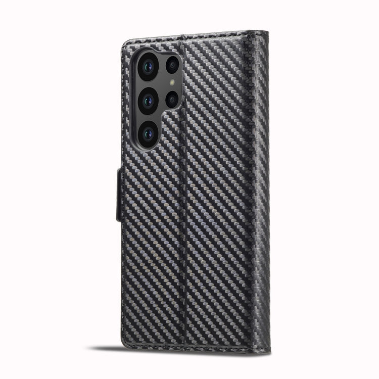 For Samsung Galaxy S24 Ultra 5G LC.IMEEKE Carbon Fiber Leather Phone Case(Vertical Black) - Galaxy S24 Ultra 5G Cases by LC.IMEEKE | Online Shopping South Africa | PMC Jewellery | Buy Now Pay Later Mobicred