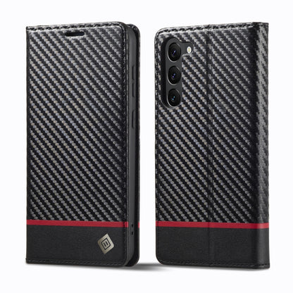 For Samsung Galaxy S24 5G LC.IMEEKE Carbon Fiber Leather Phone Case(Horizontal Black) - Galaxy S24 5G Cases by LC.IMEEKE | Online Shopping South Africa | PMC Jewellery | Buy Now Pay Later Mobicred