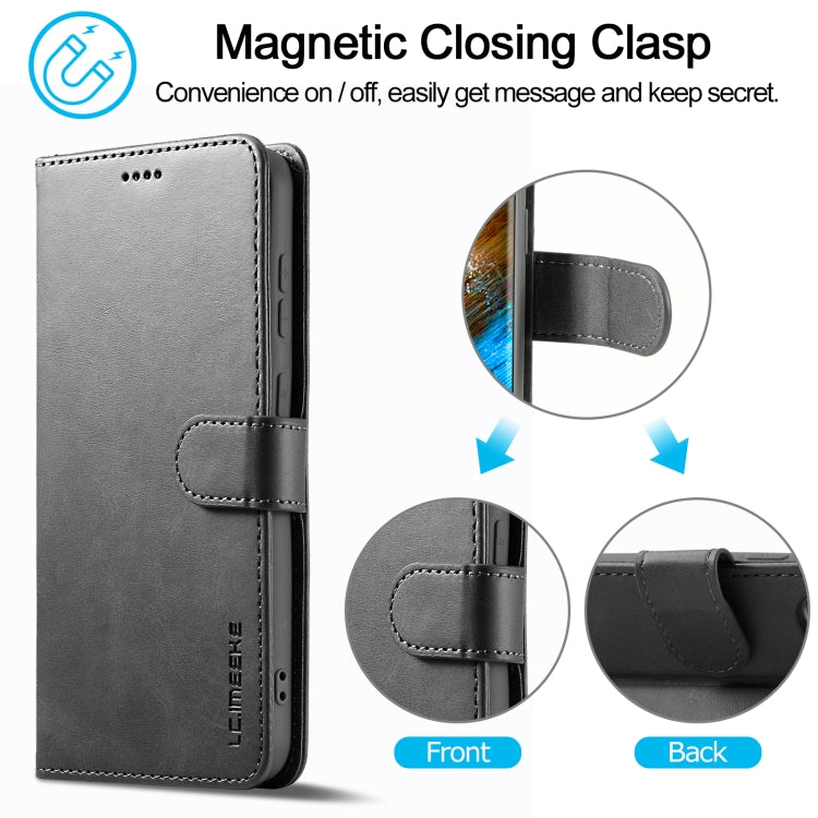 For Samsung Galaxy S24+ 5G LC.IMEEKE Calf Texture Leather Phone Case(Grey) - free shipping - PMC Jewellery - Order now!