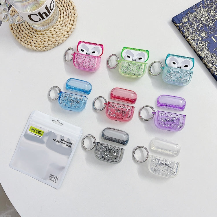 For AirPods 3 Silver Foil Epoxy Bluetooth Earphone Protective Case(Sky Blue) - For AirPods 3 by PMC Jewellery | Online Shopping South Africa | PMC Jewellery | Buy Now Pay Later Mobicred
