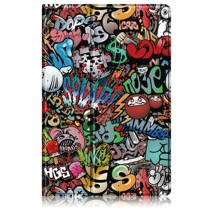 For Samsung Galaxy Tab S9+ 360 Rotation Stand Painted Smart Leather Tablet Case(Graffiti) - Galaxy Tab S9+ Cases by PMC Jewellery | Online Shopping South Africa | PMC Jewellery