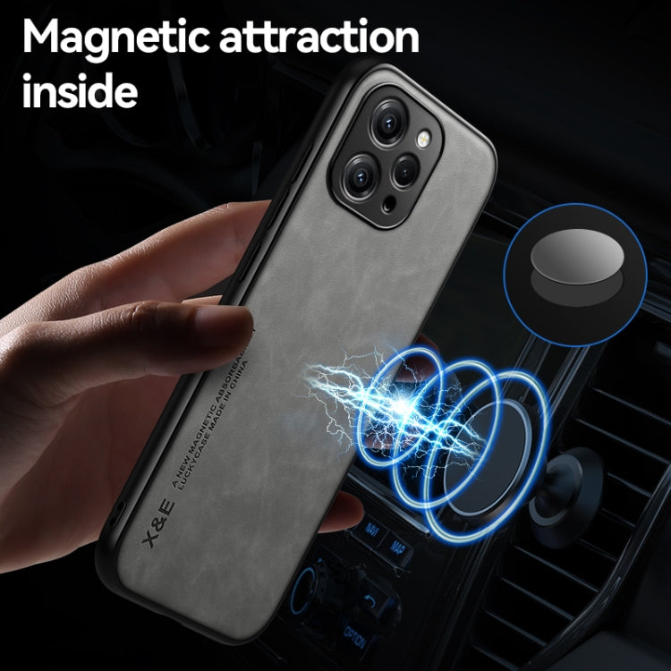 For Xiaomi 14 Ultra Skin Feel Magnetic Leather Back Phone Case(Light Grey) - 14 Ultra Cases by PMC Jewellery | Online Shopping South Africa | PMC Jewellery | Buy Now Pay Later Mobicred