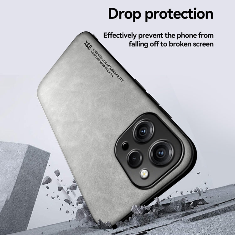 For Xiaomi Redmi Note 13 Pro 5G Skin Feel Magnetic Leather Back Phone Case(Dark Grey) - Note 13 Pro Cases by PMC TechLife | Online Shopping South Africa | PMC TechLife | Buy Now Pay Later Mobicred