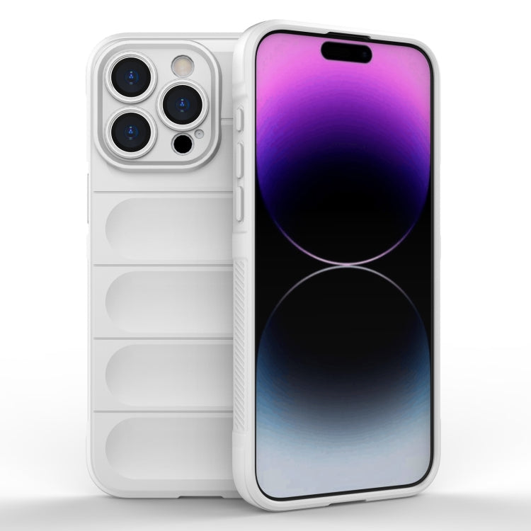 For iPhone 15 Pro Max Magic Shield TPU + Flannel Phone Case(White) - iPhone 15 Pro Max Cases by PMC TechLife | Online Shopping South Africa | PMC TechLife