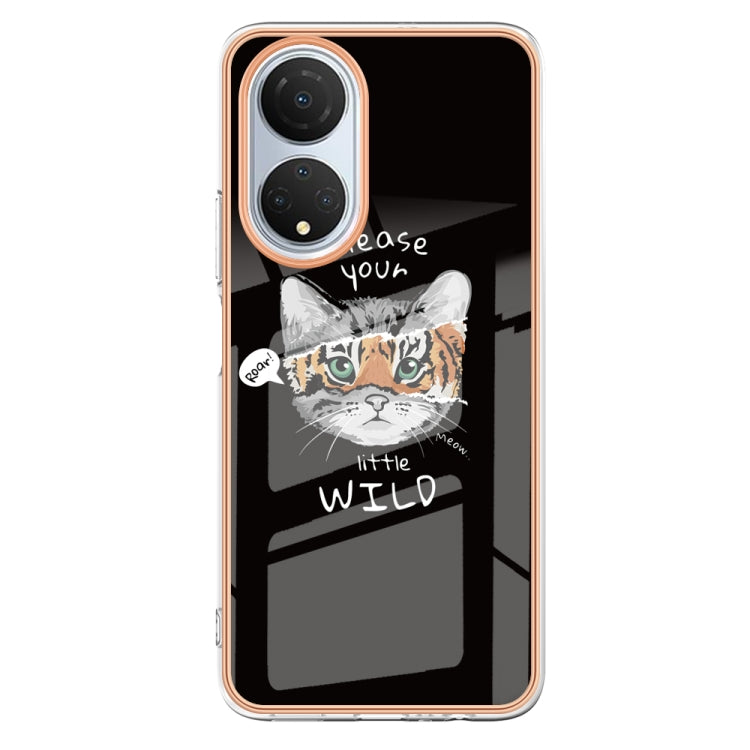 For Honor X7 Electroplating Marble Dual-side IMD Phone Case(Natural Growth) - Honor Cases by PMC TechLife | Online Shopping South Africa | PMC TechLife | Buy Now Pay Later Mobicred