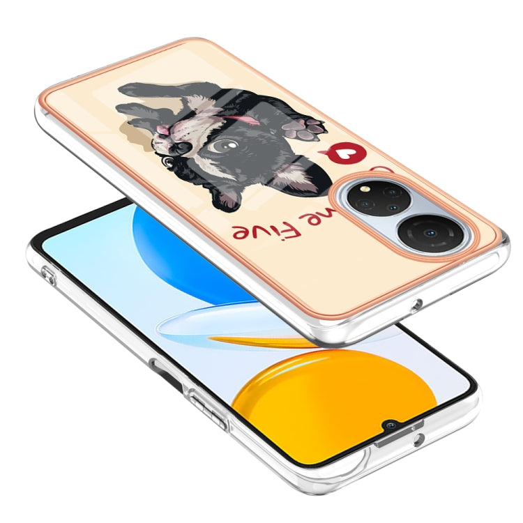 For Honor X7 Electroplating Marble Dual-side IMD Phone Case(Lucky Dog) - Honor Cases by PMC TechLife | Online Shopping South Africa | PMC TechLife | Buy Now Pay Later Mobicred
