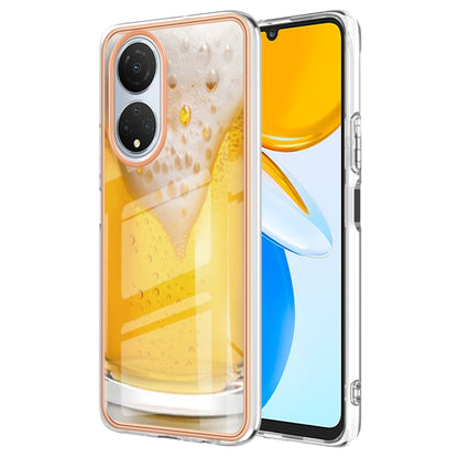 For Honor X7 Electroplating Marble Dual-side IMD Phone Case(Draft Beer) - Honor Cases by PMC Jewellery | Online Shopping South Africa | PMC Jewellery | Buy Now Pay Later Mobicred