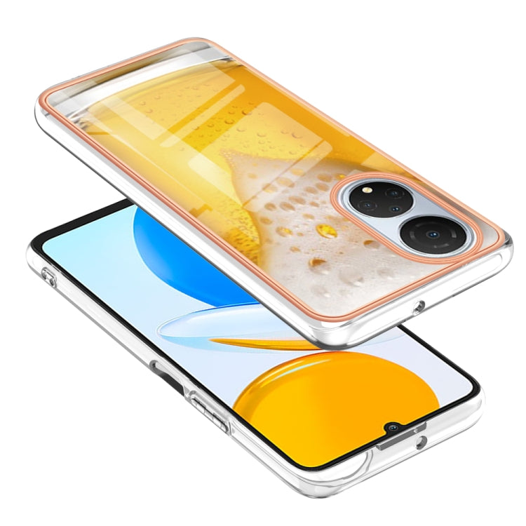 For Honor X7 Electroplating Marble Dual-side IMD Phone Case(Draft Beer) - Honor Cases by PMC Jewellery | Online Shopping South Africa | PMC Jewellery | Buy Now Pay Later Mobicred