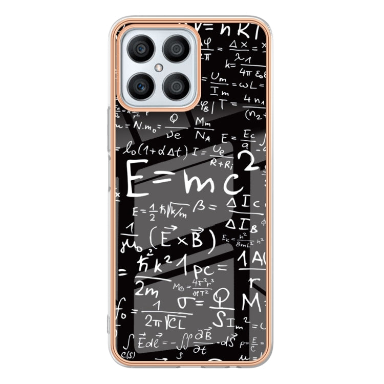 For Honor X8 4G Electroplating Marble Dual-side IMD Phone Case(Equation) - Honor Cases by PMC Jewellery | Online Shopping South Africa | PMC Jewellery | Buy Now Pay Later Mobicred