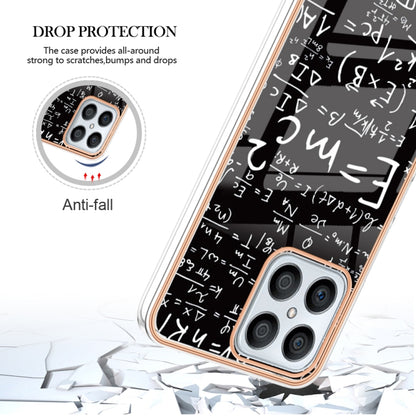 For Honor X8 4G Electroplating Marble Dual-side IMD Phone Case(Equation) - Honor Cases by PMC Jewellery | Online Shopping South Africa | PMC Jewellery | Buy Now Pay Later Mobicred