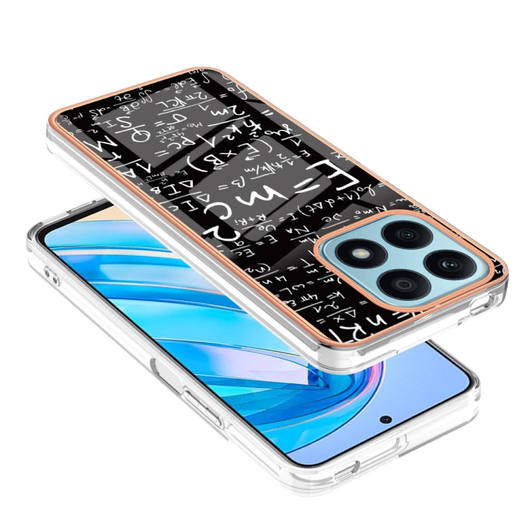For Honor X8a Electroplating Marble Dual-side IMD Phone Case(Equation) - Honor Cases by PMC TechLife | Online Shopping South Africa | PMC TechLife | Buy Now Pay Later Mobicred