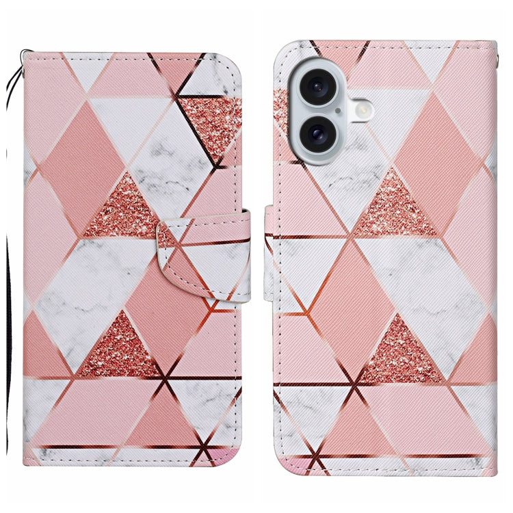For iPhone 16 Plus 3D Colored Drawing Flip Leather Phone Case(Marble) - iPhone 16 Plus Cases by PMC TechLife | Online Shopping South Africa | PMC TechLife | Buy Now Pay Later Mobicred