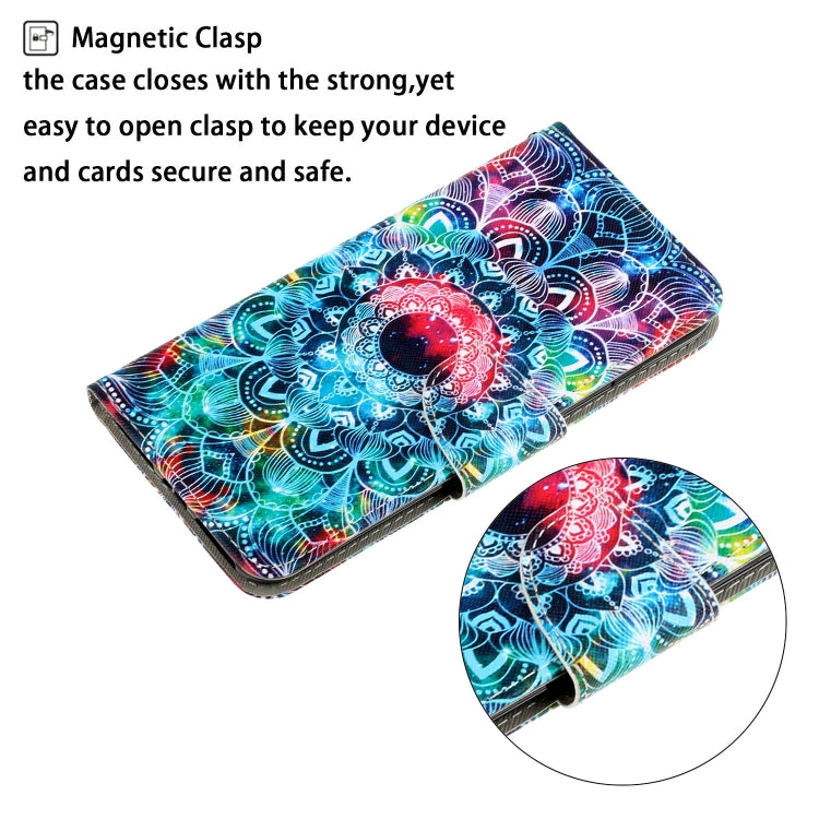 For iPhone 16 Plus 3D Colored Drawing Flip Leather Phone Case(Mandala) - iPhone 16 Plus Cases by PMC TechLife | Online Shopping South Africa | PMC TechLife | Buy Now Pay Later Mobicred