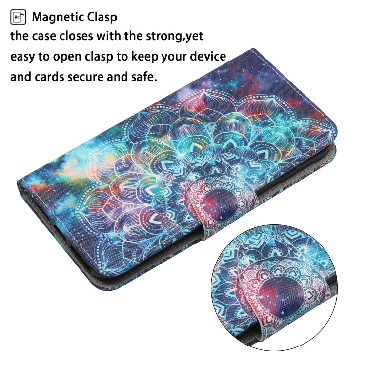 For iPhone 16 3D Colored Drawing Flip Leather Phone Case(Star Mandala) - iPhone 16 Cases by PMC TechLife | Online Shopping South Africa | PMC TechLife | Buy Now Pay Later Mobicred