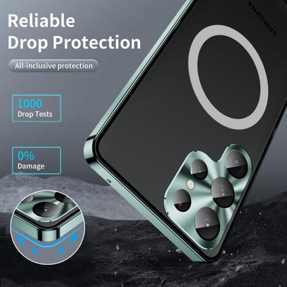 For Samsung Galaxy S25 Ultra 5G MagSafe Magnetic Frosted Metal Phone Case(Green) - Galaxy S25 Ultra 5G Cases by PMC Jewellery | Online Shopping South Africa | PMC Jewellery | Buy Now Pay Later Mobicred