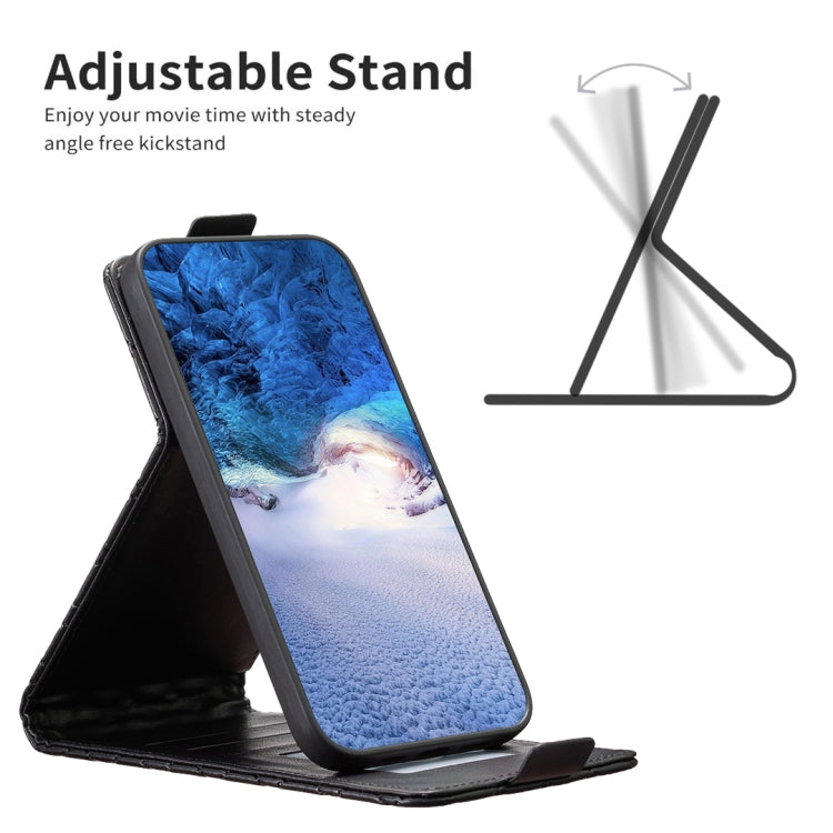 For Redmi Note 12 5G Global Diamond Lattice Vertical Flip Leather Phone Case(Black) - Xiaomi Cases by PMC TechLife | Online Shopping South Africa | PMC TechLife | Buy Now Pay Later Mobicred