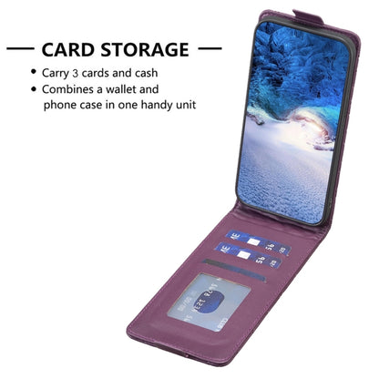 For Redmi Note 12 Pro Global Diamond Lattice Vertical Flip Leather Phone Case(Dark Purple) - Xiaomi Cases by PMC Jewellery | Online Shopping South Africa | PMC Jewellery | Buy Now Pay Later Mobicred