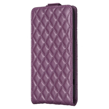 For Xiaomi Redmi Note 13 Pro 4G Global Diamond Lattice Vertical Flip Leather Phone Case(Dark Purple) - Note 13 Pro Cases by PMC Jewellery | Online Shopping South Africa | PMC Jewellery | Buy Now Pay Later Mobicred